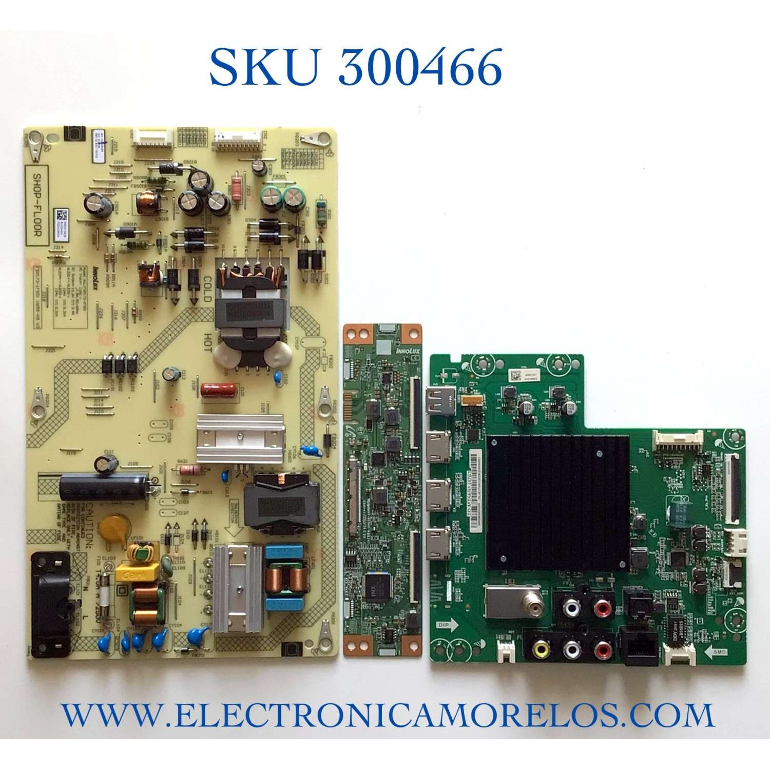 KIT DE TARJETAS PARA TV VIZIO / NUMERO DE PARTE MAIN 6M03M0003U00R / TD.MT5691.U761 / 6M03M0004600R / A0003700J / FUENTE P650D108DB / FSP173-1FS01 / T-CON TACDJ4031 / E88441 / PANEL V650DJ4-D03 / MODELO V655-H19 LINIZCNW